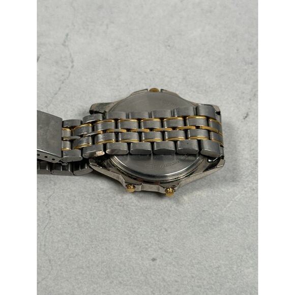 VTG Pulsar Watch Mens 42mm Two Tone Analog Digital V041-9250 Quartz New Battery - Picture 8 of 14